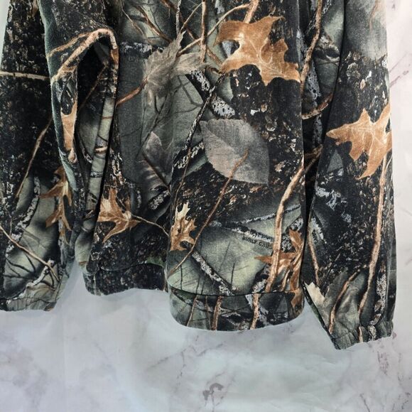 WFS Element Gear Hoodie Mens XL Camo Burly Gang Woodland Pullover Sweatshirt - Picture 8 of 14